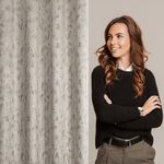 Casa si Gradina - Textile si covoare - Perdele si draperii - Draperii - Draperie KORNELIA din catifea cu model, 140 x 250 cm, bej, auriu - Infinity.ro