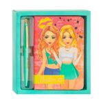 Carti si Birotica - Papetarie - Agende si calendare - Agende si carnete - Set jurnal cu pix, Besties, 15 x 10.5 cm, culoarea verde - Infinity.ro