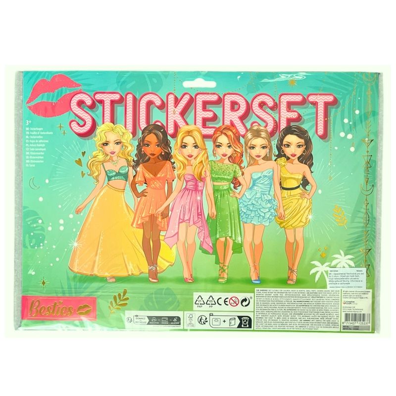 Carti si Birotica - Papetarie - Afise si stickere - Set stickere 100+, Besties, 26 x 35.5 cm - Infinity.ro