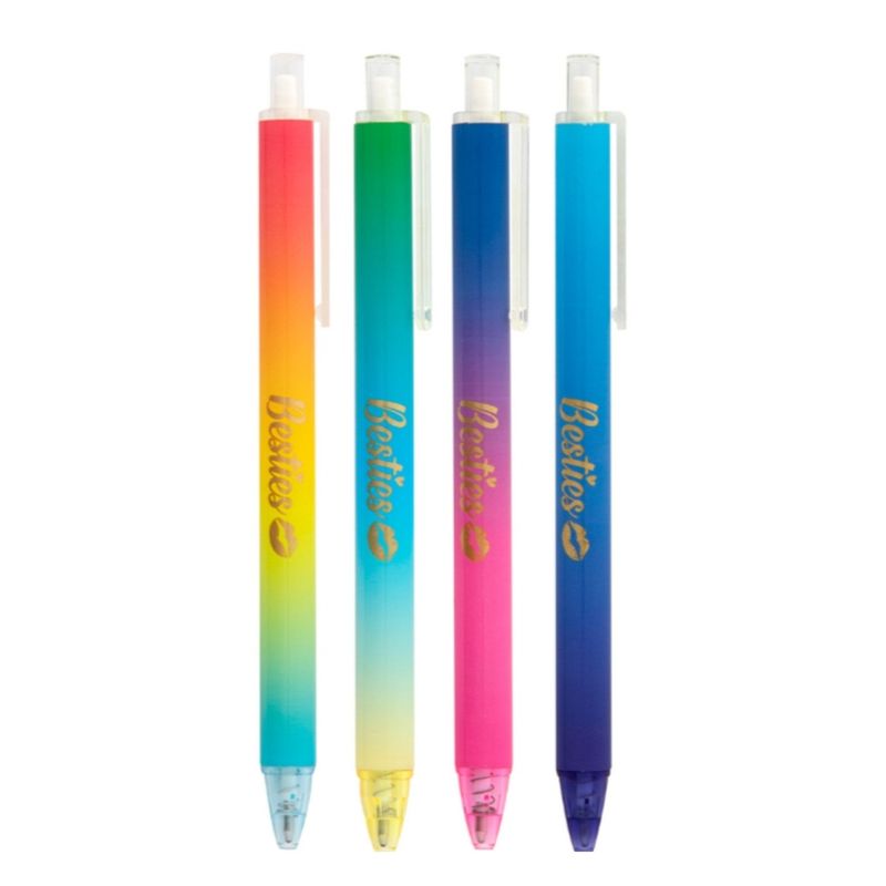 Carti si Birotica - Birotica - Instrumente de scris - Pixuri si stilouri - Set 4 pixuri, cu mina neagra, Besties - Infinity.ro