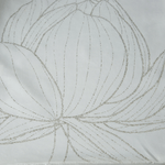 Casa si Gradina - Textile si covoare - Textile bucatarie - Fete de masa - Fata de masa BLINK 12 din catifea cu model floral botanic tip flori de lotus, 35 x 140 cm, alb - Infinity.ro