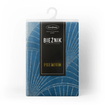 Casa si Gradina - Textile si covoare - Textile bucatarie - Fete de masa - Fata de masa BLINK 14 din catifea cu model evantai art deco, 35 x 140 cm, albastru - Infinity.ro