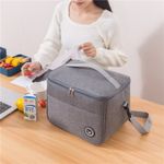 Sport si Outdoor - Camping - Bucatarie de camping - Cutii si genti frigorifice - Geanta termica pentru transportul alimentelor, LUNCH BOX, 29x20x21 cm, gri - Infinity.ro