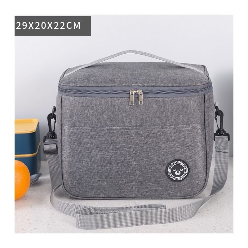 Sport si Outdoor - Camping - Bucatarie de camping - Cutii si genti frigorifice - Geanta termica pentru transportul alimentelor, LUNCH BOX, 29x20x21 cm, gri - Infinity.ro