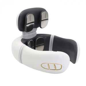 Aparat masaj cervical cu impulsuri electromagnetice, cu incalzire, portabil, 4 moduri de masaj, 15 nivele de intensitate