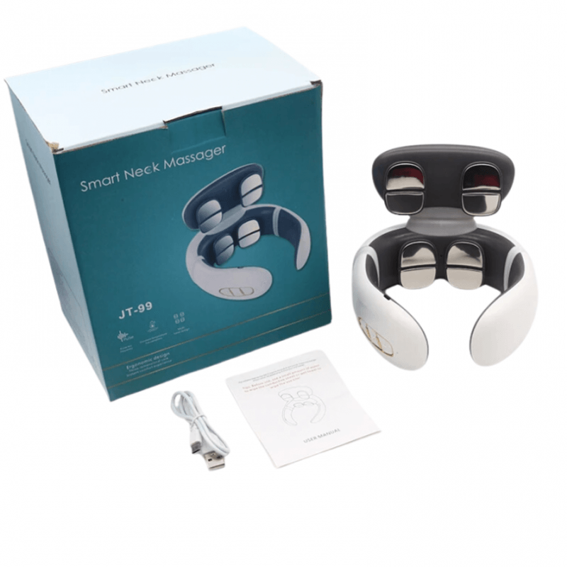 Ingrijire personala si Cosmetice - Sanatate si wellness - Articole wellness - Aparate si dispozitive de masaj - Aparat masaj cervical cu impulsuri electromagnetice, cu incalzire, portabil, 4 moduri de masaj, 15 nivele de intensitate - Infinity.ro