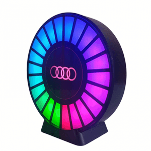 Odorizant pentru masina cu lumini led RGB care ritmeaza pe muzica, suport prindere grila ventilatie, suport magnet