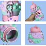 Casa si Gradina - Bucatarie si vesela - Cani si pahare - Sticle - Sticla de apa pliabila din silicon, pentru copii, capacitate 550 ml, ideala pentru activitate in aer liber - Infinity.ro