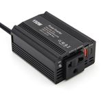 Auto si Moto - Reparatii si depanare - Invertoare auto - Invertor de Putere Auto Techstar® 150W - 12V DC la 220V AC, cu Porturi USB-C si USB-A pentru Incarcare Rapida - Infinity.ro
