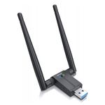 PC, gaming si accesorii - Retelistica - Wireless - Adaptoare wireless - Adaptor Wireless Techstar® AC 1200 Dual-Band, 1200Mbps, USB 3.0, 2.4G/5G, Long Range, 2 Antene, Negru - Infinity.ro