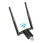 PC, gaming si accesorii - Retelistica - Wireless - Adaptoare wireless - Adaptor Wireless Techstar® AC 1200 Dual-Band, 1200Mbps, USB 3.0, 2.4G/5G, Long Range, 2 Antene, Negru - Infinity.ro