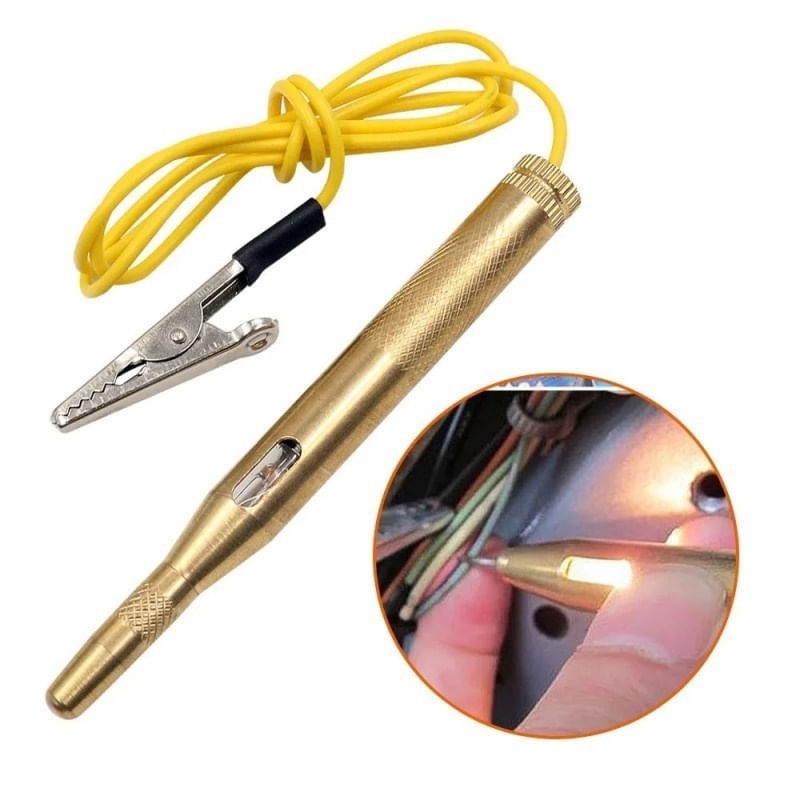 Auto si Moto - Reparatii si depanare - Scule auto - Testere si multimetre - Creion De Testare A Tensiunii Auto Techstar® D0086-Y, DC 6V/12V/24V, 115x10 Mm, Compatibil Masini, Barci, Motociclete - Infinity.ro