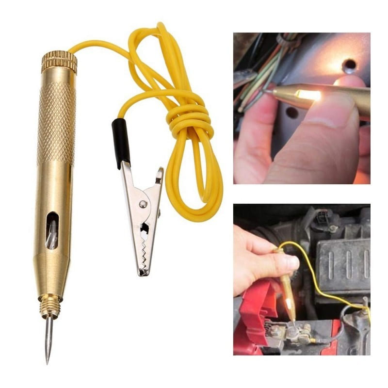 Auto si Moto - Reparatii si depanare - Scule auto - Testere si multimetre - Creion De Testare A Tensiunii Auto Techstar® D0086-Y, DC 6V/12V/24V, 115x10 Mm, Compatibil Masini, Barci, Motociclete - Infinity.ro
