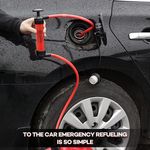 Auto si Moto - Reparatii si depanare - Scule auto - Scule si truse auto - Pompa manuala aer si transfer lichide, cu 2 furtune de 130cm si capte incluse, umflare roti bicicleta, mingi, barci - Infinity.ro