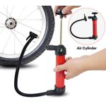 Auto si Moto - Reparatii si depanare - Scule auto - Scule si truse auto - Pompa manuala aer si transfer lichide, cu 2 furtune de 130cm si capte incluse, umflare roti bicicleta, mingi, barci - Infinity.ro