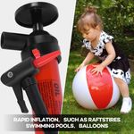 Auto si Moto - Reparatii si depanare - Scule auto - Scule si truse auto - Pompa manuala aer si transfer lichide, cu 2 furtune de 130cm si capte incluse, umflare roti bicicleta, mingi, barci - Infinity.ro