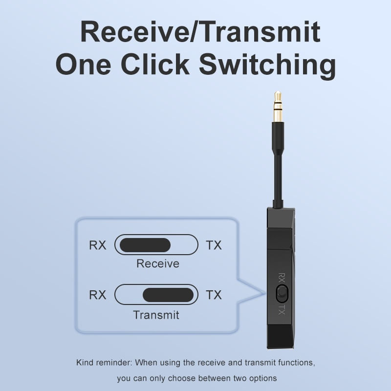 TV, Audio-Video si Foto - Accesorii TV si audio - Cabluri si adaptoare audio - Transmitator si Receptor Audio Techstar M126 cu Bluetooth 5.4, Wireless, Portabil, Compatibil TV, PC, Boxe, Casti, Aux - Infinity.ro