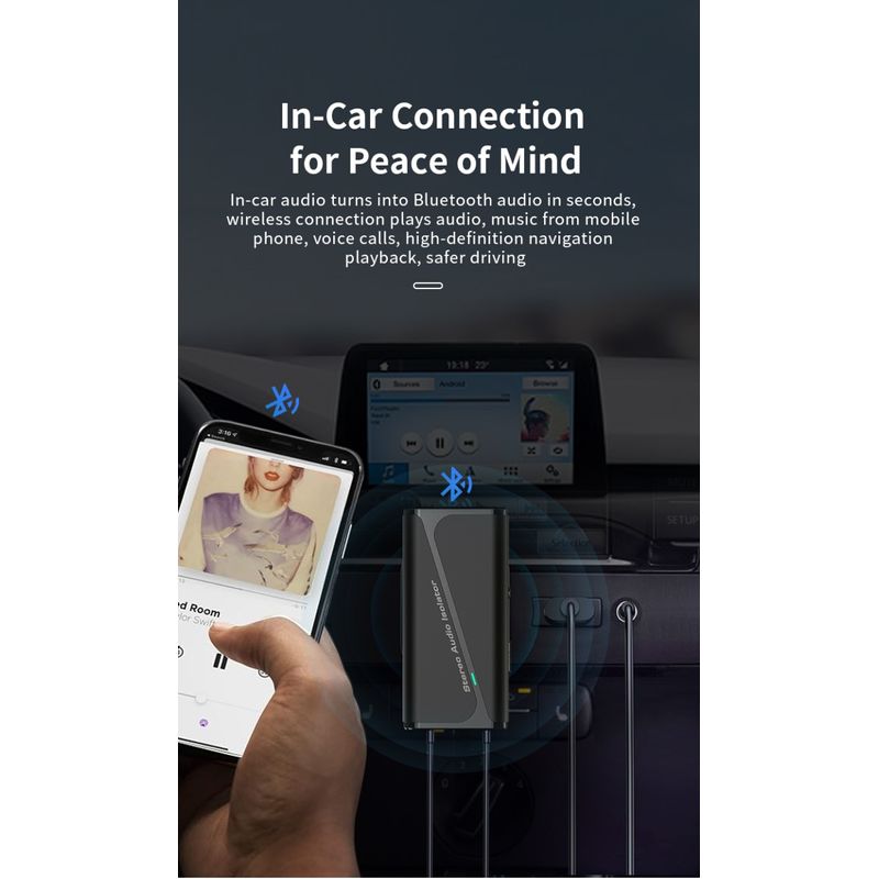 TV, Audio-Video si Foto - Accesorii TV si audio - Cabluri si adaptoare audio - Adaptor Audio Bluetooth 2 in 1 Techstar M29, Versiune 5.4, Izolator de Zgomot, Anti-interferenta, Sunet Clar - Infinity.ro