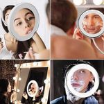 Ingrijire personala si Cosmetice - Machiaj - Oglinzi cosmetice - Oglinda cu 10x Marire, 21 de Becuri LED, 21×9.5×23 cm, alb - Infinity.ro