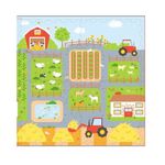 Jucarii, Copii si Bebe - Jucarii si jocuri - Jocuri si puzzle - Puzzle - Covoras de joaca puzzle mare, tematica Ferma Animalelor, din spuma EVA, 4 piese de 60x60x1cm, multicolor - Infinity.ro