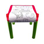 Jucarii, Copii si Bebe - Jucarii si jocuri - Jucarii & jocuri educative - Seturi pictura si desen - Masa de Colorat, cu Creioane Colorate si Autocolante, 41.5x38x39cm - Infinity.ro