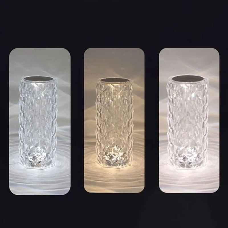 Casa si Gradina - Corpuri si surse de iluminat - Veioze si lampi - Veioze - Lampa cu USB si Functie Tactila, 3 niveluri de lumina, plastic, 9x21.5cm, transparenta - Infinity.ro