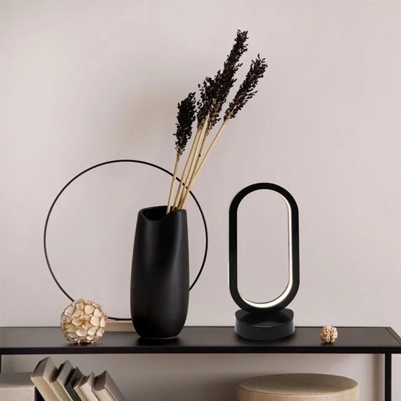 Casa si Gradina - Corpuri si surse de iluminat - Veioze si lampi - Veioze - Lampa LED cu USB si 3 Nuante, 6W, 12x10x28cm, negru - Infinity.ro