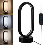 Casa si Gradina - Corpuri si surse de iluminat - Veioze si lampi - Veioze - Lampa LED cu USB si 3 Nuante, 6W, 12x10x28cm, negru - Infinity.ro