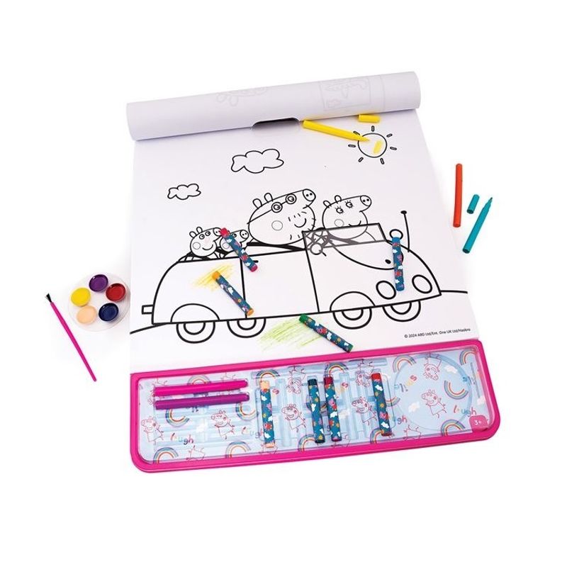 Carti si Birotica - Carti - Carti pentru copii - Carti de colorat - Set de Colorat bloc mare, 5 in 1, Peppa Pig, cu accesorii, 3ani+, 42x35x1.2cm - Infinity.ro