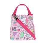 Fashion, accesorii si bijuterii - Copii - Accesorii copii - Genti si rucsacuri copii - Geanta Izoterma pentru fete, cu Unicorni, 8L, 23x14x25cm, roz - Infinity.ro