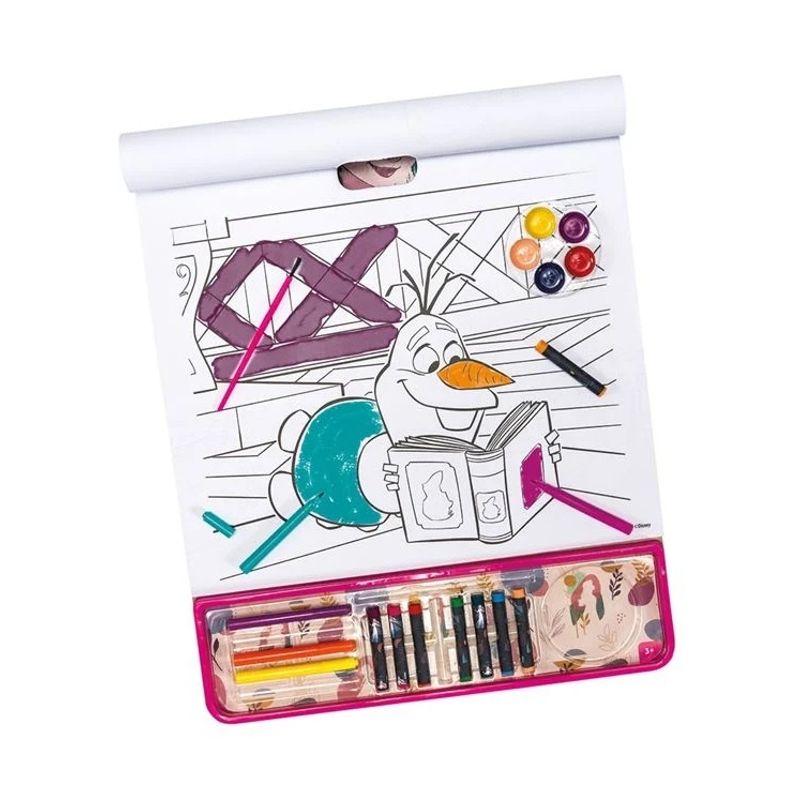 Jucarii, Copii si Bebe - Jucarii si jocuri - Jucarii & jocuri educative - Seturi pictura si desen - Set de Colorat Bloc mare, Frozen, 5 in 1, 3ani+, 35x1x42cm - Infinity.ro