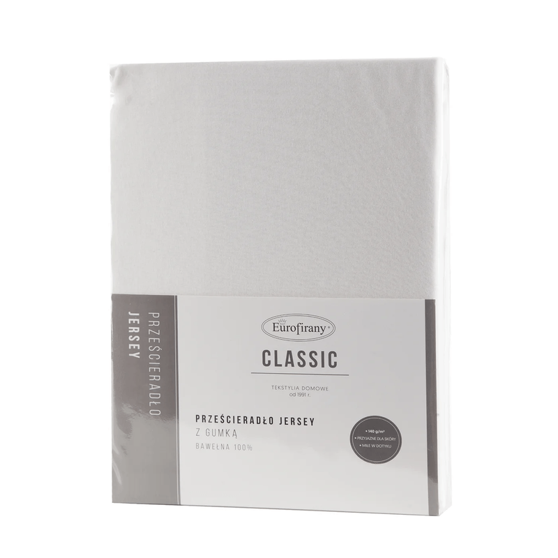 Casa si Gradina - Textile si covoare - Lenjerii de pat - Cearceafuri de pat - Cearsaf JERSEY din bumbac simplu cu banda elastica, greutate 140 g/m2, 140 x 200 x 30 cm, crem, bej, nude - Infinity.ro