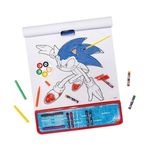 Jucarii, Copii si Bebe - Jucarii si jocuri - Jucarii & jocuri educative - Seturi pictura si desen - Set de Colorat Bloc mare, model Sonic, 5 in 1 cu Accesorii, 3ani+, 35x1x42 cm - Infinity.ro