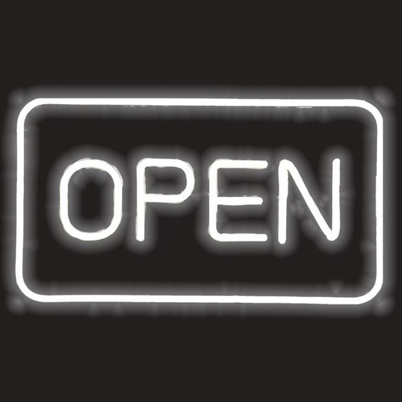 Casa si Gradina - Corpuri si surse de iluminat - Veioze si lampi - Veioze - Lampa LED neon, model cu scris OPEN, cu cablu de 1.8M inclus, 41x23.5 cm, transparent - Infinity.ro
