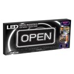 Casa si Gradina - Corpuri si surse de iluminat - Veioze si lampi - Veioze - Lampa LED neon, model cu scris OPEN, cu cablu de 1.8M inclus, 41x23.5 cm, transparent - Infinity.ro