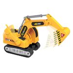 Jucarii, Copii si Bebe - Jucarii si jocuri - Vehicule si jucarii cu telecomanda - Utilaje constructie de jucarie - Jucarie camion cu excavator, cu sunet si lumini, 50x12x25cm, negru-galben - Infinity.ro