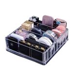 Carti si Birotica - Birotica - Accesorii de birou - Suporturi accesorii birou - Suport Acrilic pentru Cosmetice, 8 Compartimente, 23x24x6.5cm, transparent - Infinity.ro