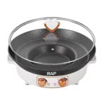 Casa si Gradina - Bucatarie si vesela - Vase pentru gatit - Tigai si seturi - Tigaie electrica 2 in 1, RAF R5416, 1600W, capacitate 2L, cu capac si suprafata prajire/fierbere, material antiaderent - Infinity.ro