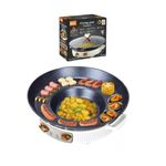 Casa si Gradina - Bucatarie si vesela - Vase pentru gatit - Tigai si seturi - Tigaie electrica 2 in 1, RAF R5416, 1600W, capacitate 2L, cu capac si suprafata prajire/fierbere, material antiaderent - Infinity.ro