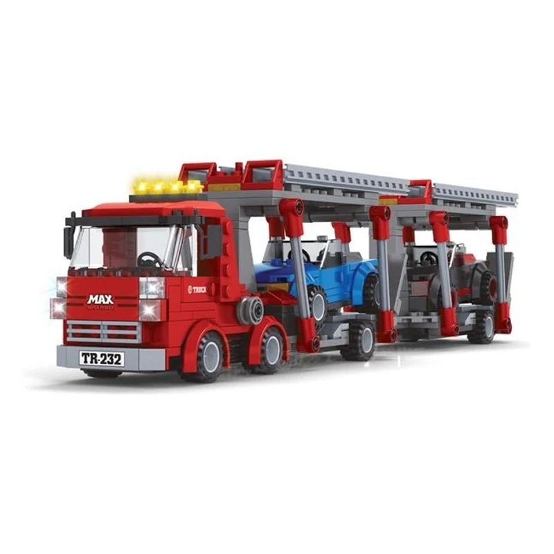 Jucarii, Copii si Bebe - Jucarii si jocuri - Seturi de constructie si cuburi - Seturi de constructie - Cuburi de Constructie cu Vehicule si 2 Figurine, 453 de piese - Infinity.ro