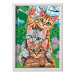 Jucarii, Copii si Bebe - Jucarii si jocuri - Jucarii & jocuri educative - Seturi pictura si desen - Kit Pictura si Rama cu Numere, Funny Kitties - Infinity.ro