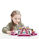 Jucarii, Copii si Bebe - Jucarii si jocuri - Seturi de constructie si cuburi - Seturi de constructie - Cuburi de Constructie 2 in 1, Salon de Frumusete si Scena cu 2 Figurine, 216 piese - Infinity.ro