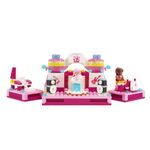 Jucarii, Copii si Bebe - Jucarii si jocuri - Seturi de constructie si cuburi - Seturi de constructie - Cuburi de Constructie 2 in 1, Salon de Frumusete si Scena cu 2 Figurine, 216 piese - Infinity.ro