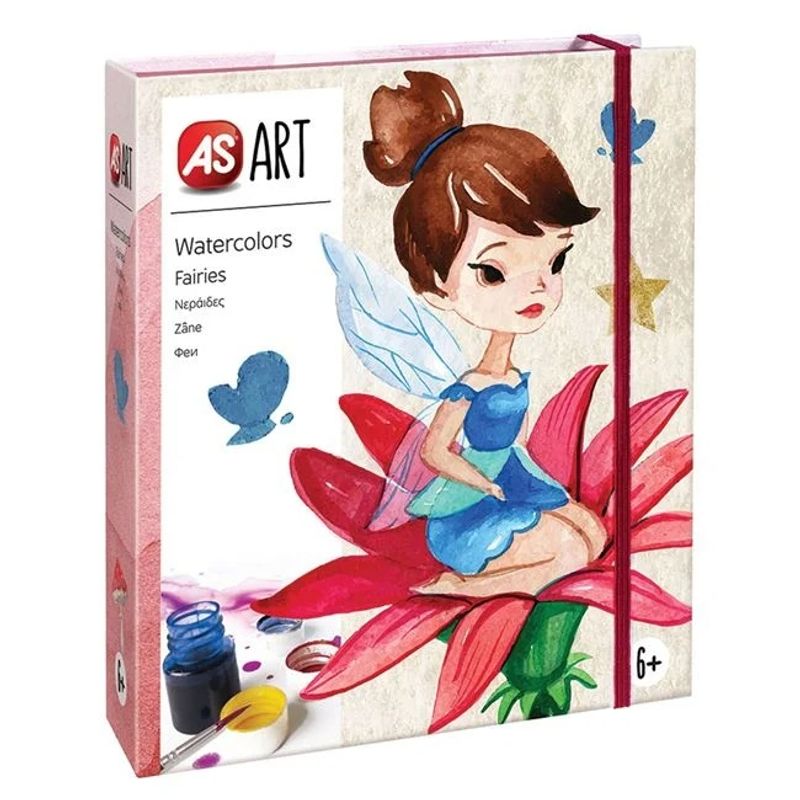 Jucarii, Copii si Bebe - Jucarii si jocuri - Jucarii & jocuri educative - Seturi pictura si desen - Set Pictura cu Acuarele, Zane, 11 piese - Infinity.ro