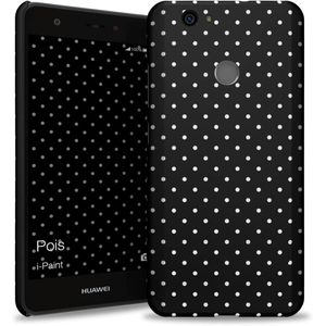 Husa i-Paint, compatibila cu Huawei Nova, Dots negru