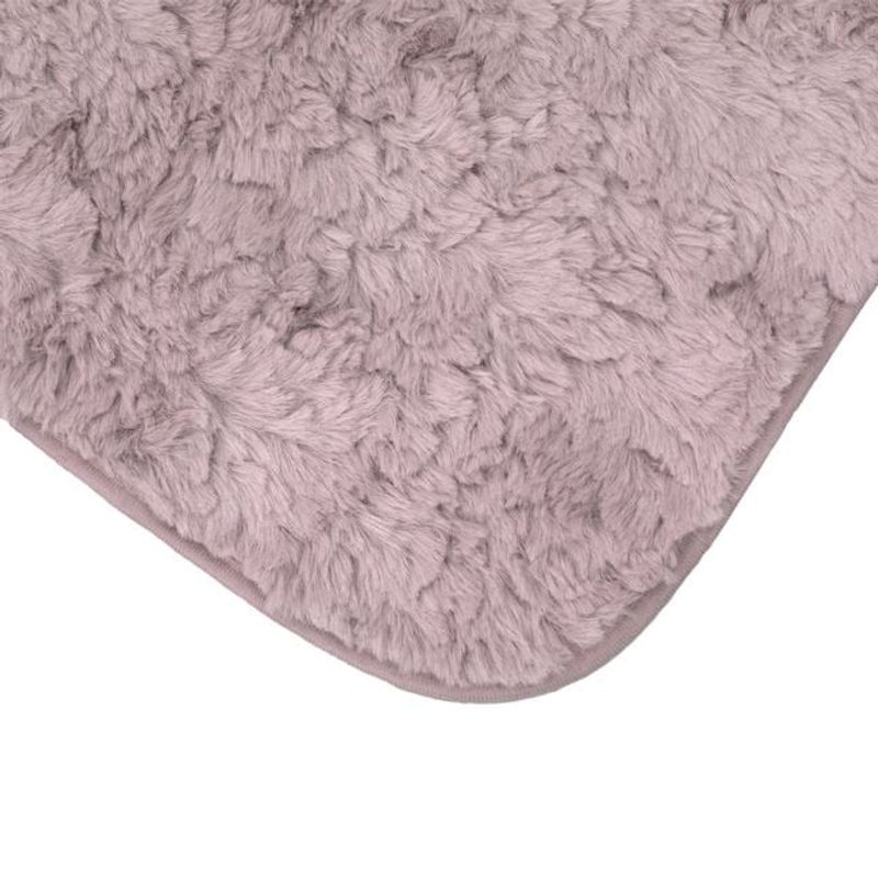 Casa si Gradina - Textile si covoare - Covoare - Covoare casa - Covoras decorativ catifelat pentru hol, blanita de iepure, antiderapant, 140x60 cm, roz - Infinity.ro