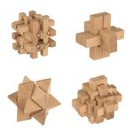 Jucarii, Copii si Bebe - Jucarii si jocuri - Jocuri si puzzle - Puzzle - Puzzle Logic din Lemn, 4 Forme 3D, 54 de piese - Infinity.ro