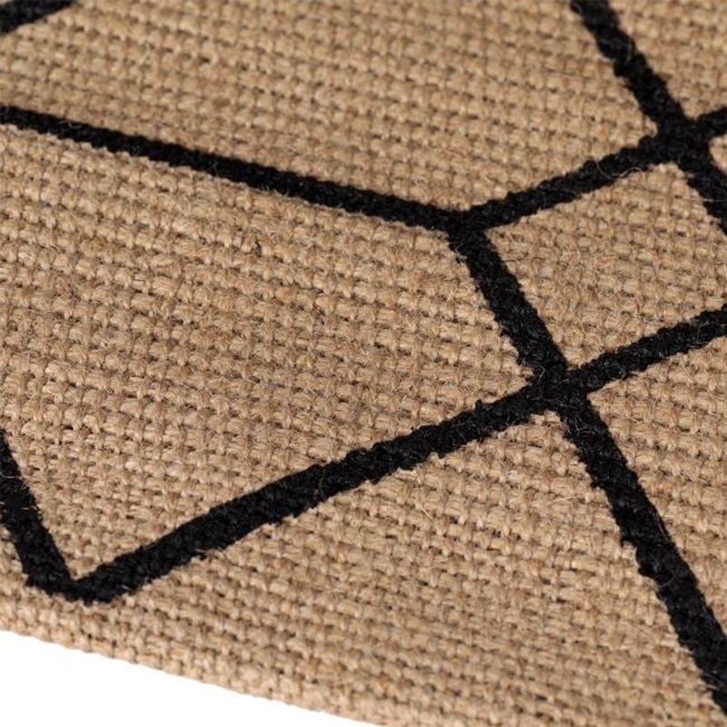Casa si Gradina - Textile si covoare - Covoare - Covoare casa - Covoras decorativ din iuta, cu model linear, 90x60 cm, bej - Infinity.ro