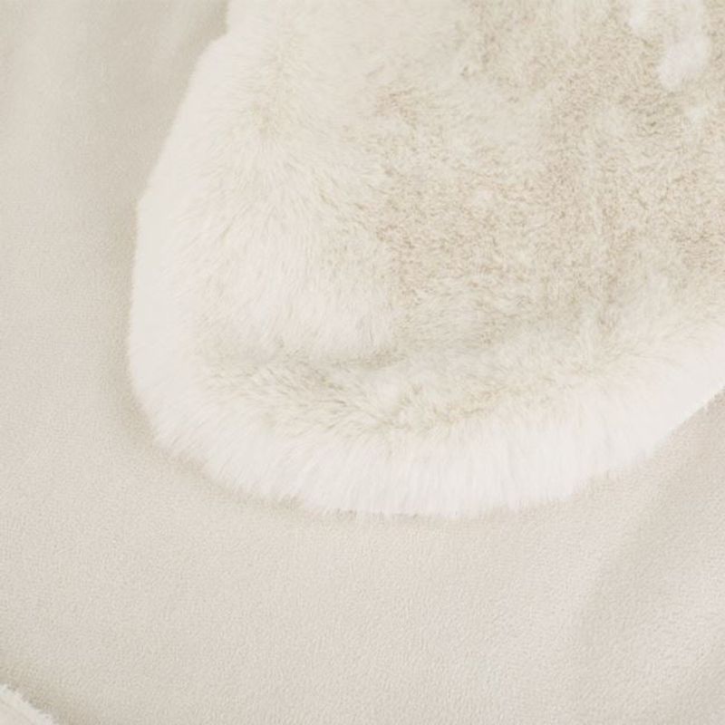 Casa si Gradina - Textile si covoare - Covoare - Covoare casa - Covoras decorativ in forma de animal, aspect blanita de iepure, antiderapant, 80x150 cm, crem - Infinity.ro