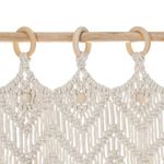 Casa si Gradina - Textile si covoare - Perdele si draperii - Perdele - Perdea decorativa pentru usa, din lemn si bumbac, dimensiuni 100x200cm, bej - Infinity.ro